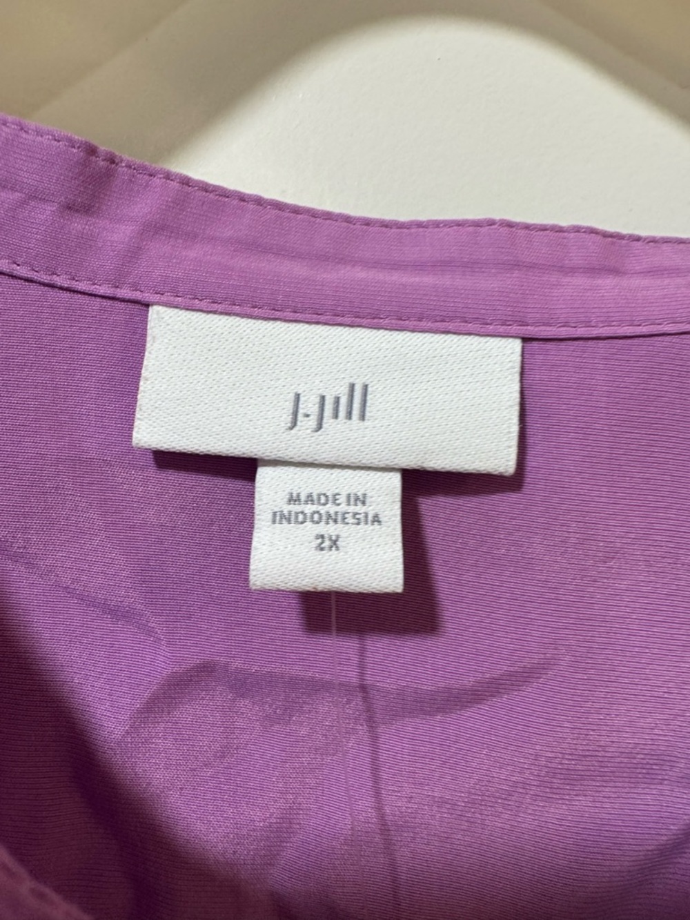 J. Jill Lavender-Purple Rayon Blouse - Picture 6 of 7
